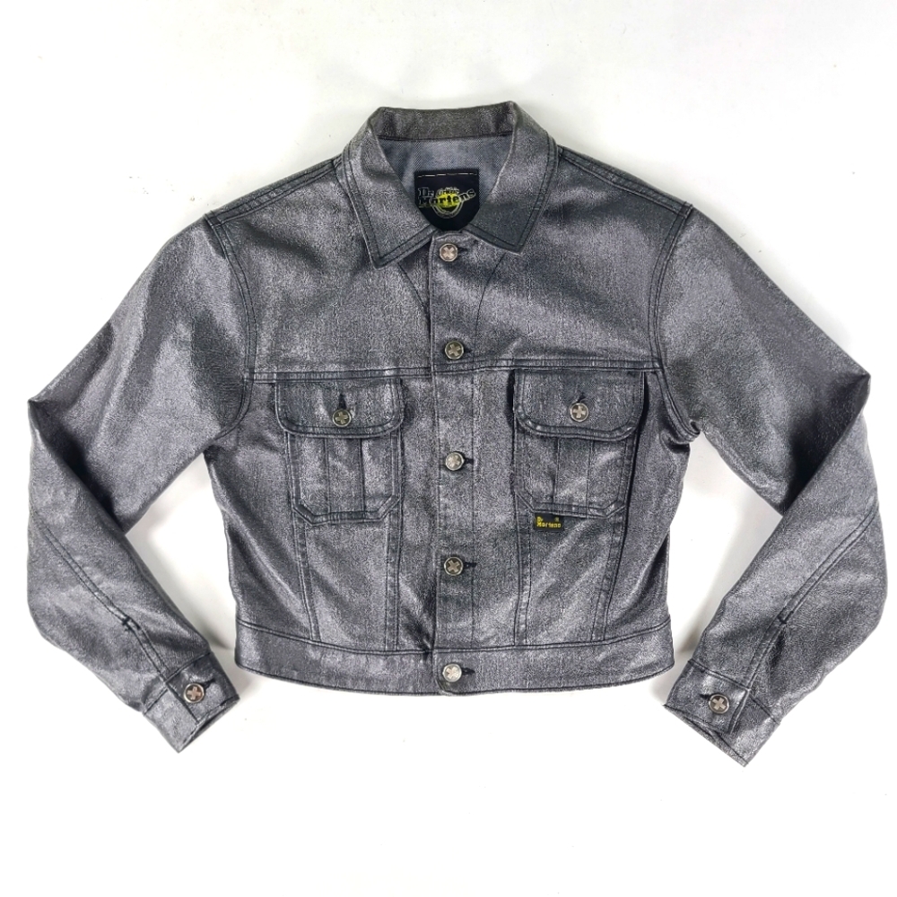 Metallic Dr Martens AirWair Trucker Jacket Vintage Cropped